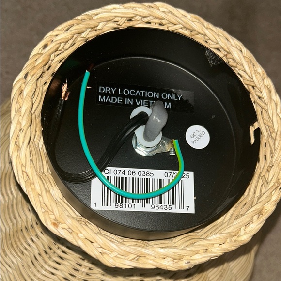 Studio McGee Woven Flush Mount Ceiling Light - MISSING HARDWARE - Picture 6 of 8